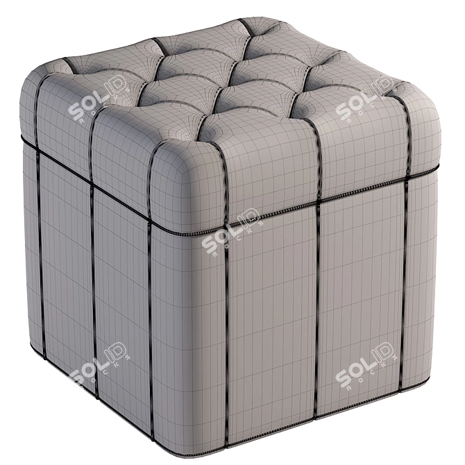 Classic Style Textured Pouf 3D model image 5