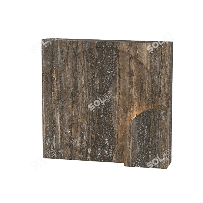 Stone Block Sconce Lamp 3D model image 3