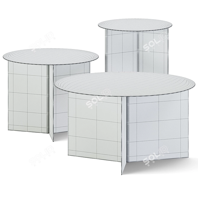 Minimalist Round Coffee Tables 3D model image 3