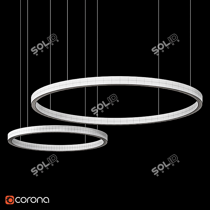 Euroluce Profile Aluminum Pendant Light: Sleek and Stylish 3D model image 4