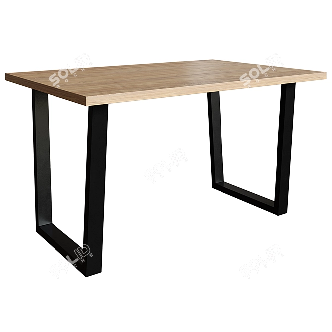 Modern Dining Table Lars 3D model image 1