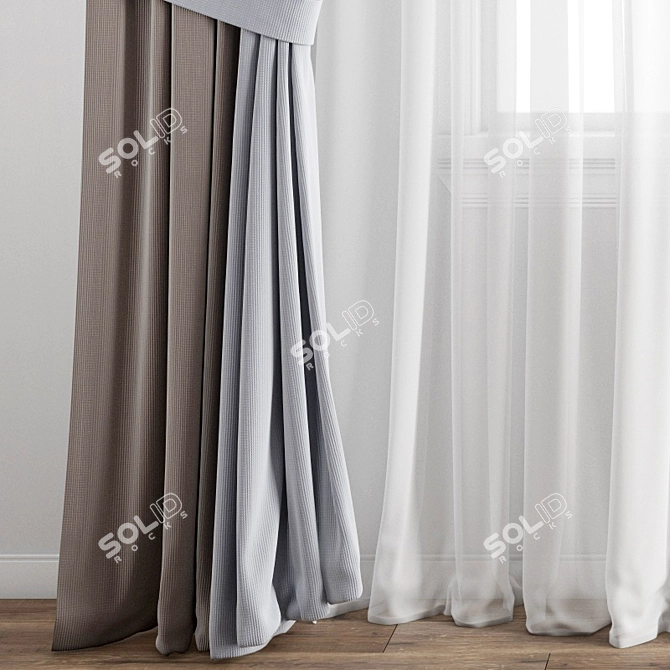 Polygonal Curtain Model 3D model image 2