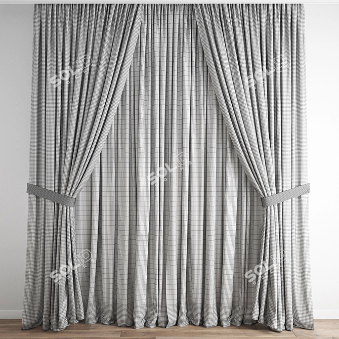 Polygonal Curtain Model 3D model image 4