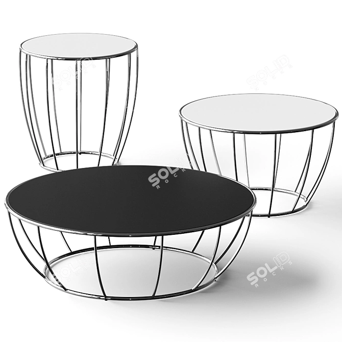 Sleek Amburgo Coffee Tables: Versatile Sizes & Stunning Render 3D model image 1