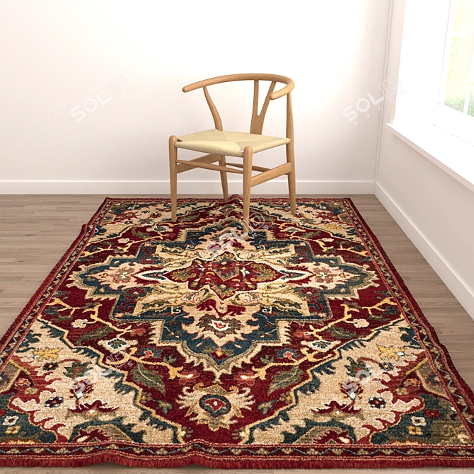 Versatile Set of 6 Rugs - VRayFur, VRayDisplacementMod, CoronaDisplacementMod 3D model image 3