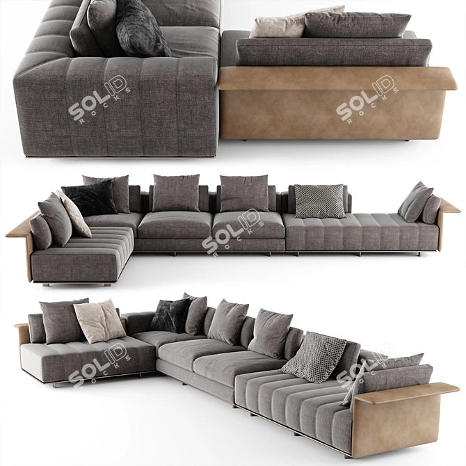 Ultra-Soft Freemnan Duvet Sofa 3D model image 1