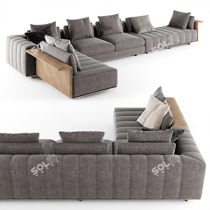 Ultra-Soft Freemnan Duvet Sofa 3D model image 2