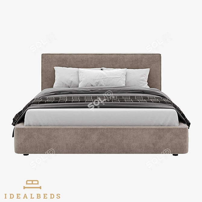 Brooklyn King Size Bed 3D model image 2