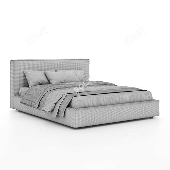 Brooklyn King Size Bed 3D model image 3