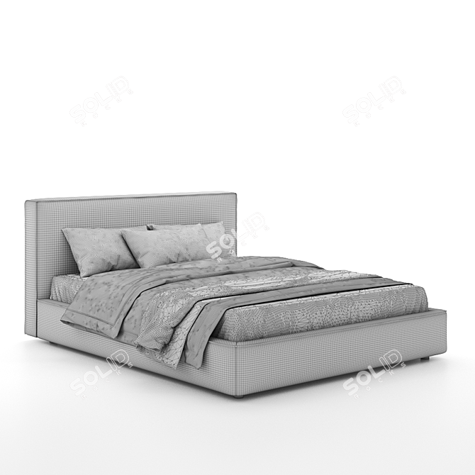 Brooklyn King Size Bed 3D model image 4