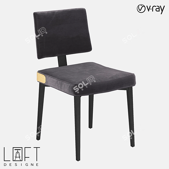 LoftDesigne 2879 Model Metal Chair 3D model image 1