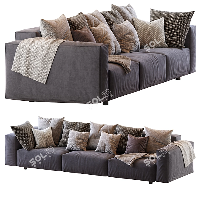 Hills 2013 Sofa: Stylish Comfort for Your Space 3D model image 2