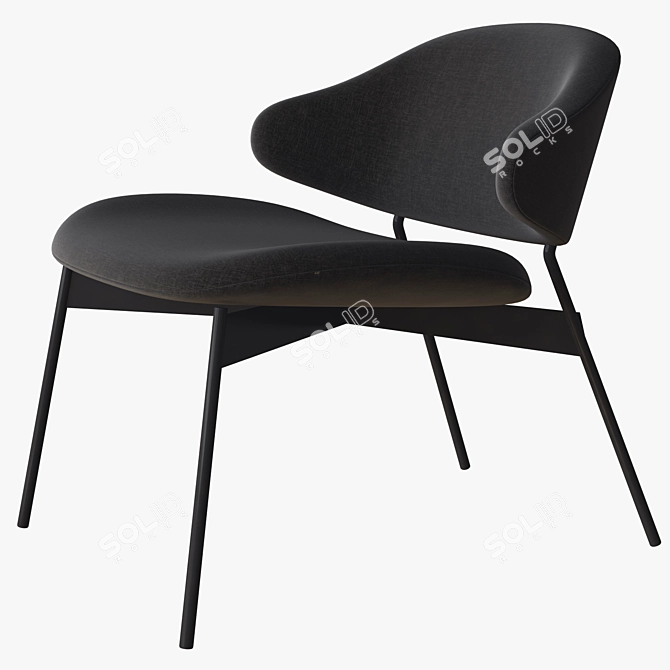 Luz Lounge Chair: Modern Elegance 3D model image 1