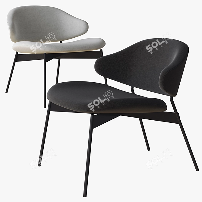 Luz Lounge Chair: Modern Elegance 3D model image 2