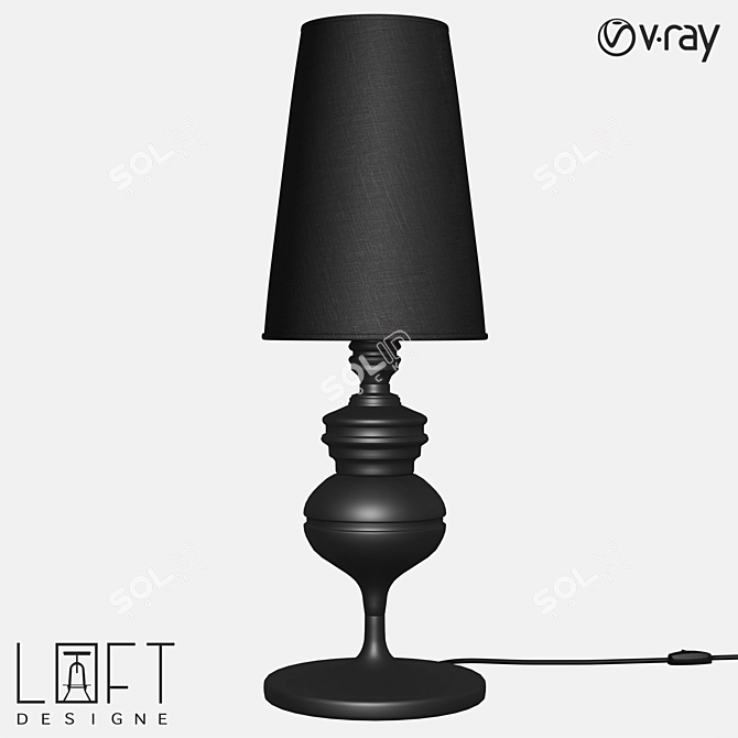 LoftDesign Table Lamp 865- Stylish and Functional 3D model image 1