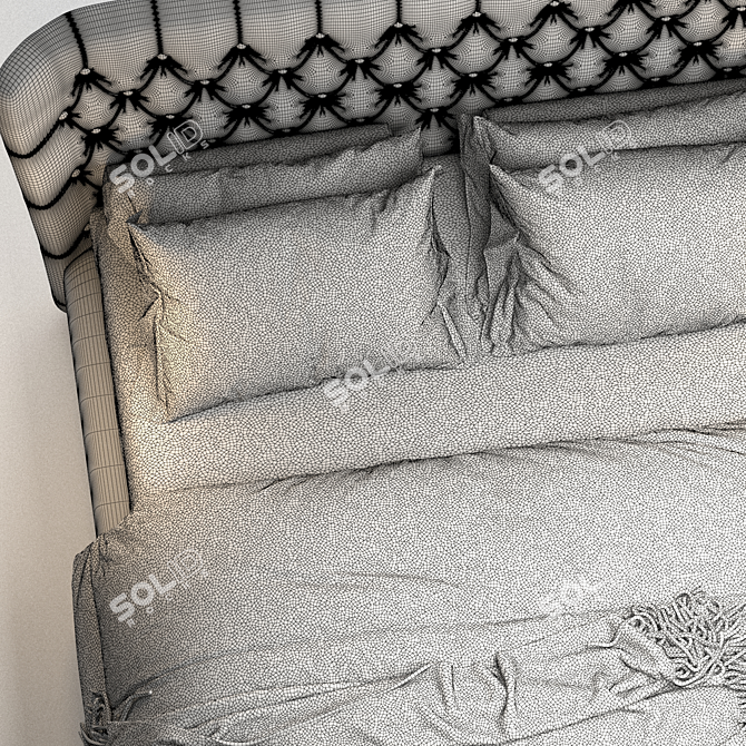 Elegant Lauren Bed - Storage & Style 3D model image 6