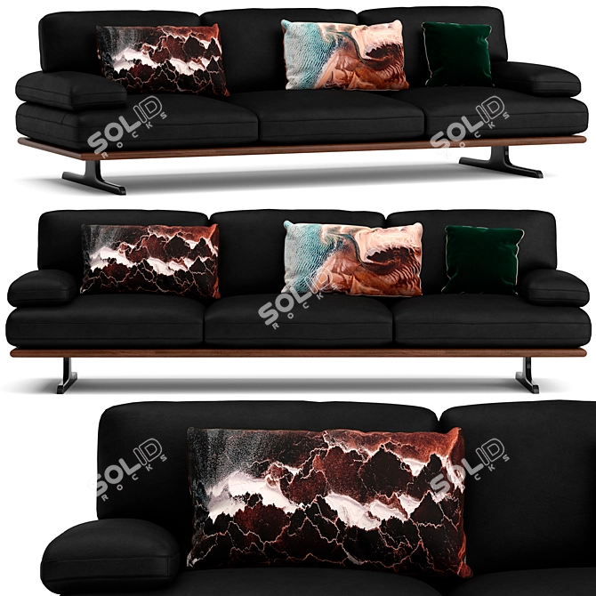 Elegant Envergure Sofa: Luxurious & Spacious 3D model image 1