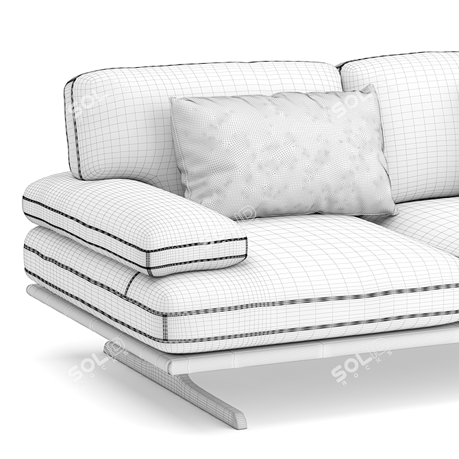 Elegant Envergure Sofa: Luxurious & Spacious 3D model image 6