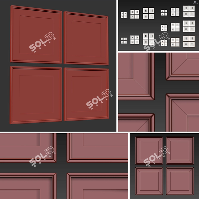Versatile Collection of 252 Picture Frames 3D model image 10