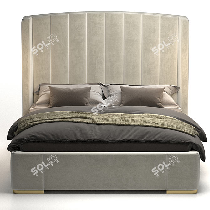 Italian Galimberti Nino Bed: Zaffiro Alto 180 3D model image 5