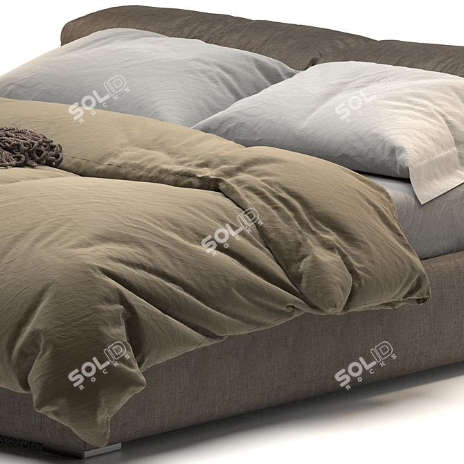 Title: Supreme Comfort Cappellini Bed 3D model image 5