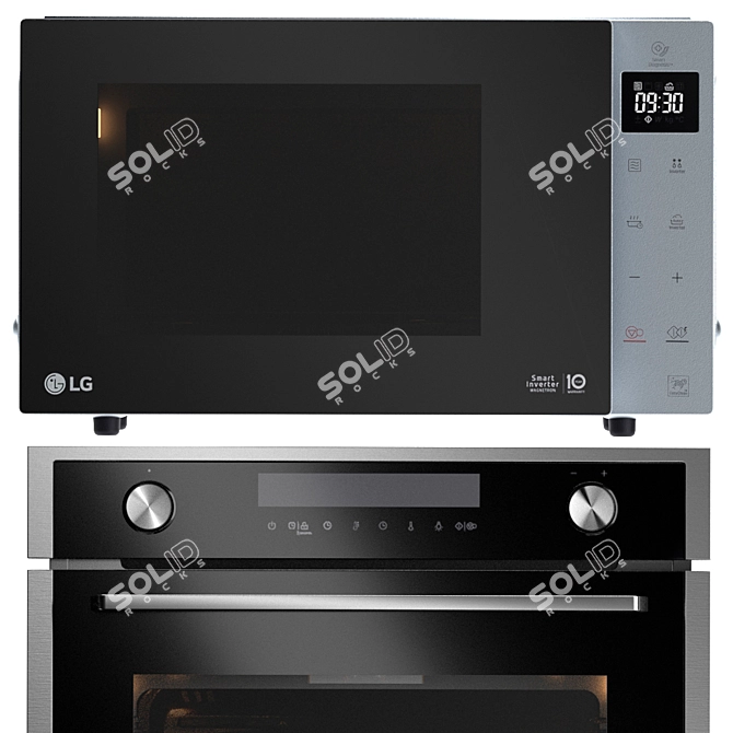 LG Kitchen Appliance Set 3D model image 4