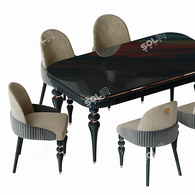 Capella Modern Dining Chair 3D model image 2