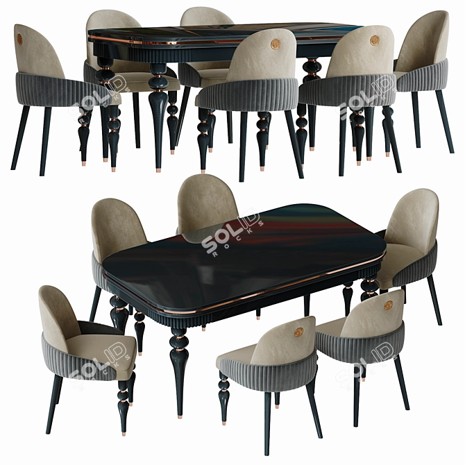 Capella Modern Dining Chair 3D model image 4