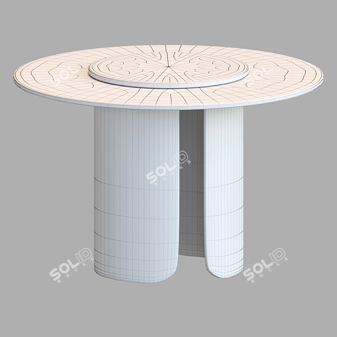 Elegant Marble Table - 120x75h 3D model image 2