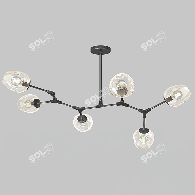 Modular Molecular Chandelier: Adel 3D model image 2