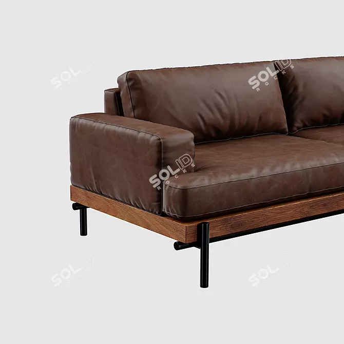 Starinnyy Dvorik Div-701 Premium Leather Sofa 3D model image 3