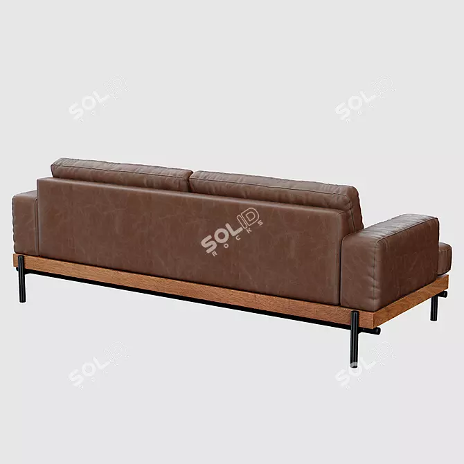 Starinnyy Dvorik Div-701 Premium Leather Sofa 3D model image 4