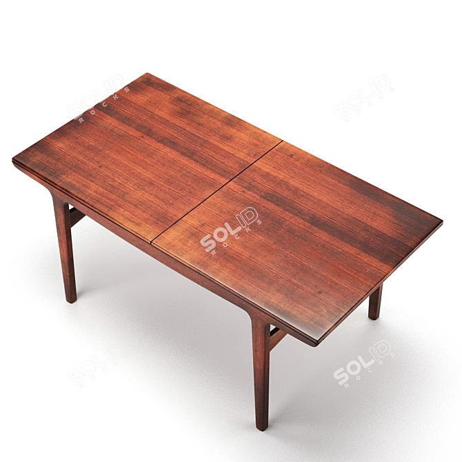 Danish Teak Model 169 Dining Table 3D model image 3