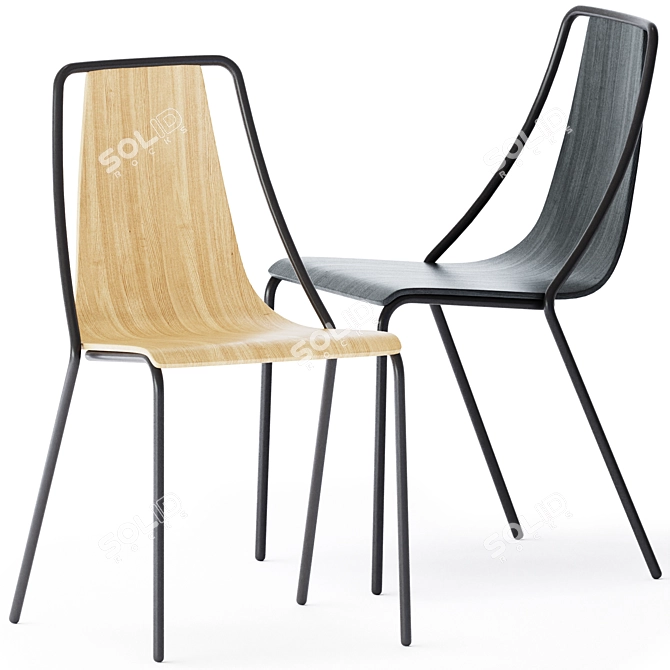 Sleek Ola S M LG Chair 3D model image 5