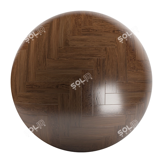 Parquet 94: Standard & Herringbone Patterns, PBR Textures 3D model image 2