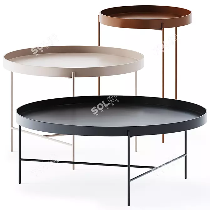 Globe Coffee Tables: Stylish and Functional 3D model image 1