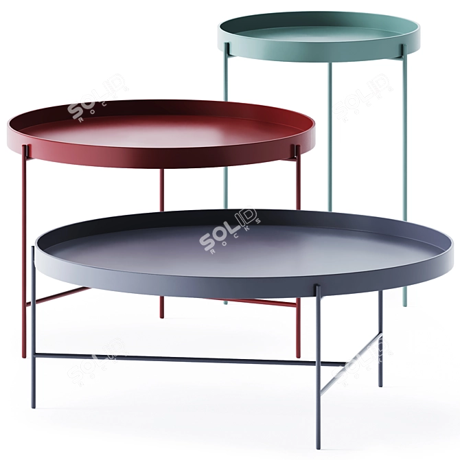 Globe Coffee Tables: Stylish and Functional 3D model image 2