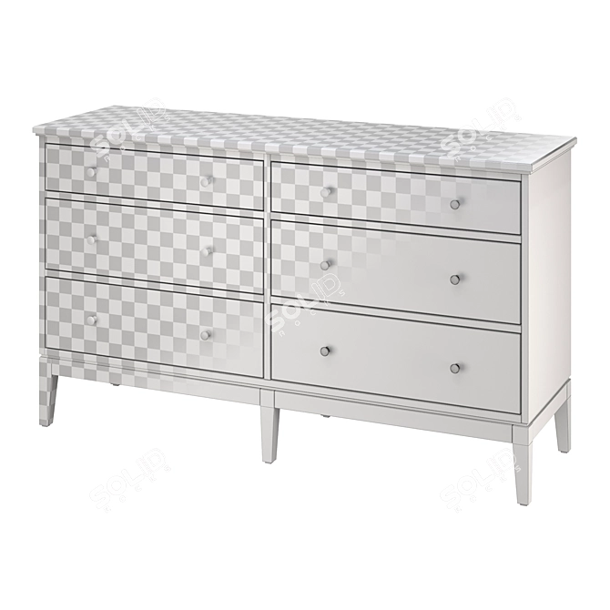 Efficient Storage: IDANÄS 6-Drawer Chest by IKEA 3D model image 5