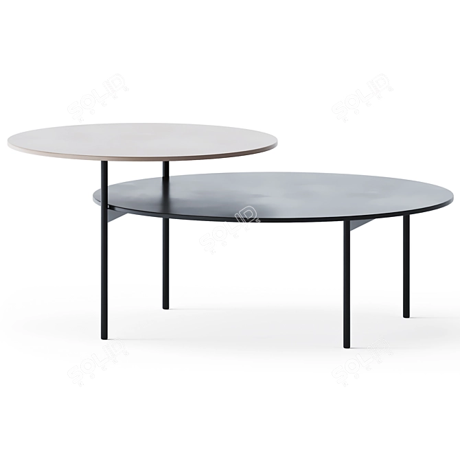 Elegant KIN-c and KIN-o Coffee Tables 3D model image 3