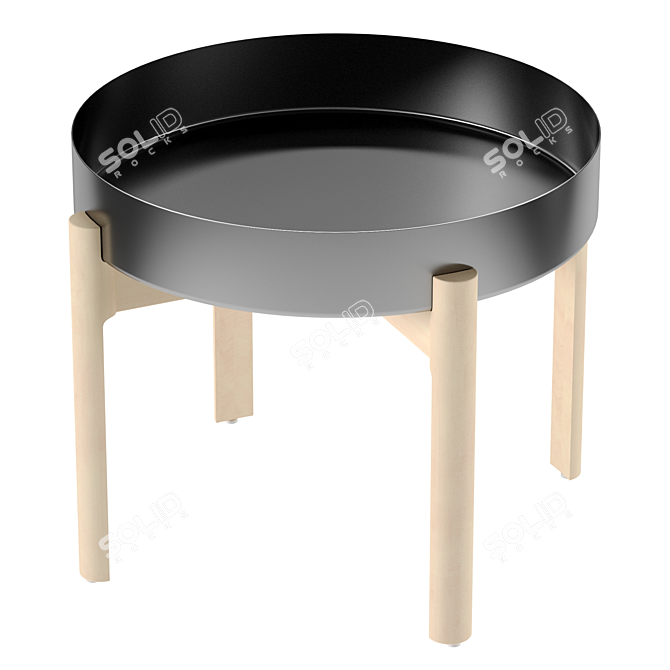 Sleek and Sturdy YPPERLIG Coffee Table 3D model image 1