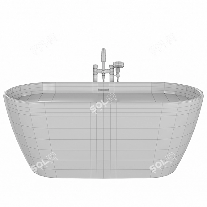 Modern Duravit D-NEO Bathtub 3D model image 3