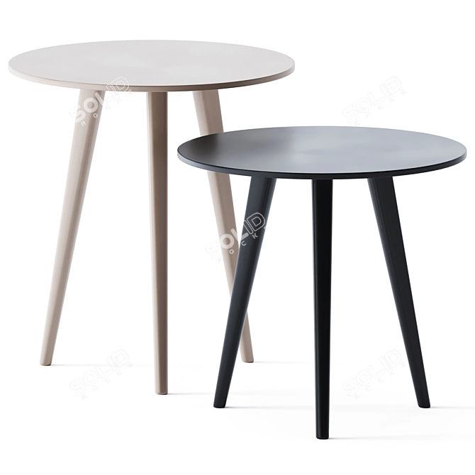 Elegant Trio Coffee Table 3D model image 1