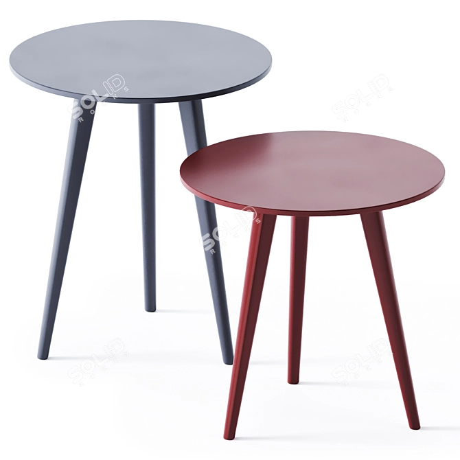 Elegant Trio Coffee Table 3D model image 2