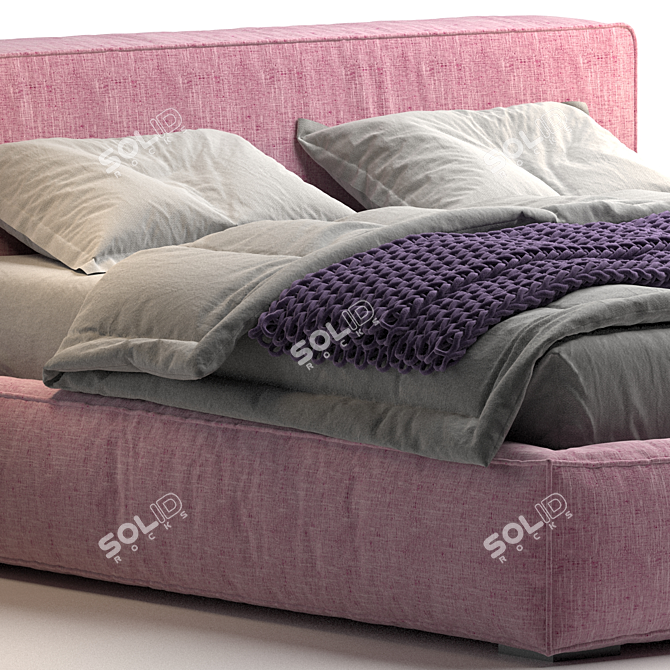 Italian Comfort: Mark Jesse Bed 3D model image 3