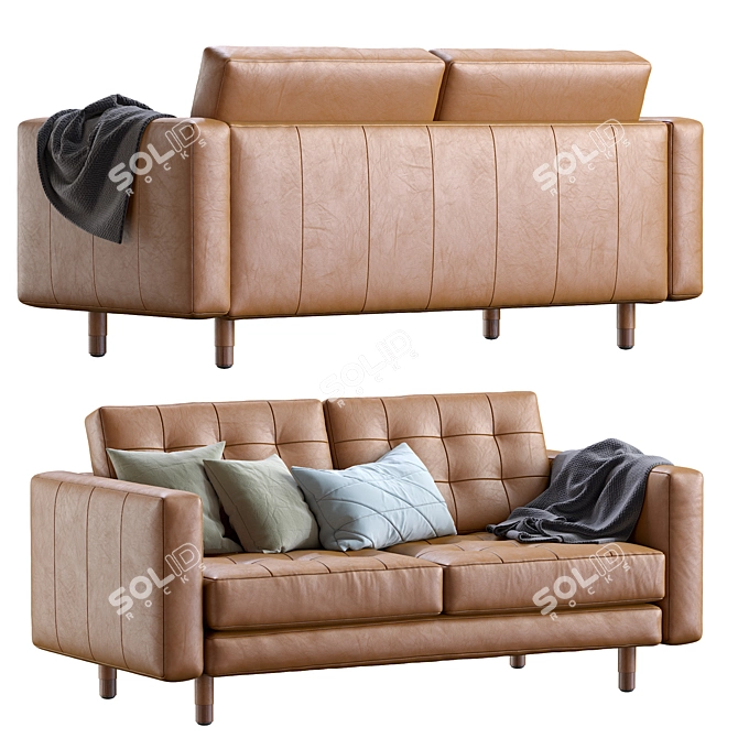 Luxurious Landskrona Leather Sofa 3D model image 2