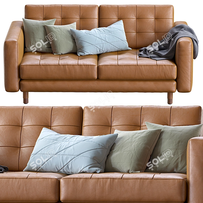 Luxurious Landskrona Leather Sofa 3D model image 3
