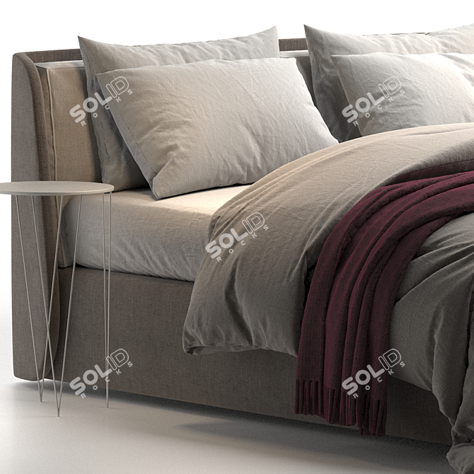 Contemporary Kevin Felis Bed 3D model image 4