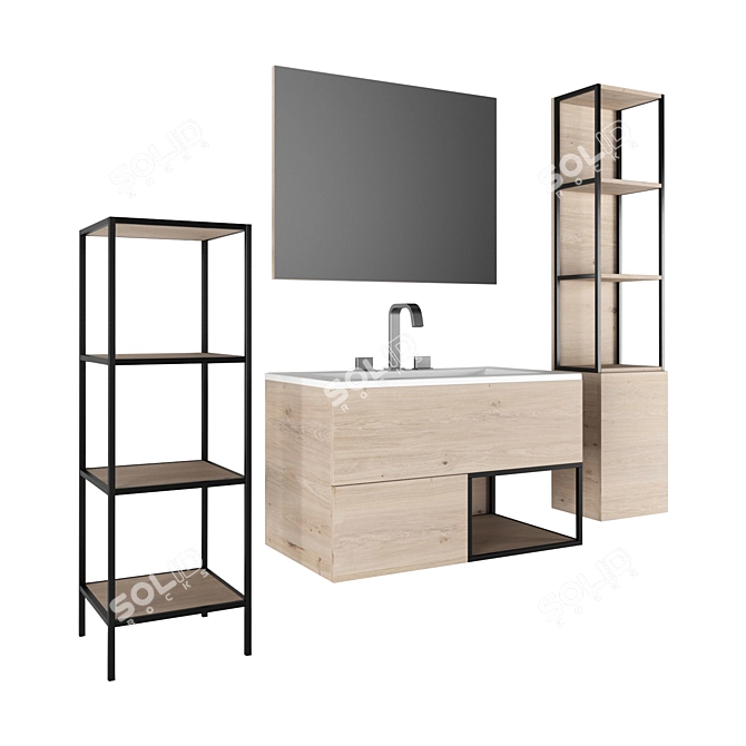 Comforty Malmö Bathroom Furniture 3D model image 2