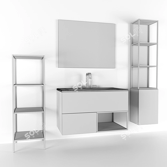 Comforty Malmö Bathroom Furniture 3D model image 3