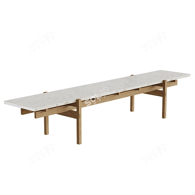 Japanese-inspired Karimoku Coffee Table 3D model image 11